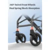 Foldable Ergonomic Walker Wheelchair with Luggage Handle