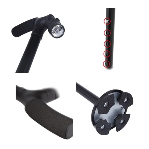 4 Section Foldable Adjustable Walking Stick