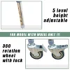 Foldable Medical Commode Chair with Wheels Height Adjustable