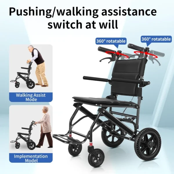cn-11134207-7ras8-m1gp3y5ihp9pd8 3 in 1 Lightweight Rollator Walker with Shopping Cart