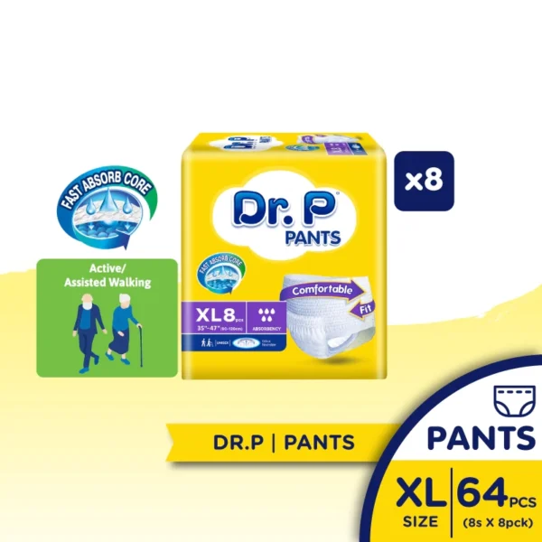 my-11134207-7r98x-lxrq8r2jtmju16 Dr. P Basic Level 5 Adult Diaper Pants 8 Packs
